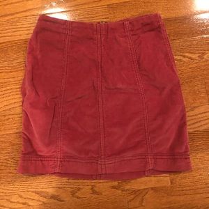 FREE PEOPLE tight red skirt